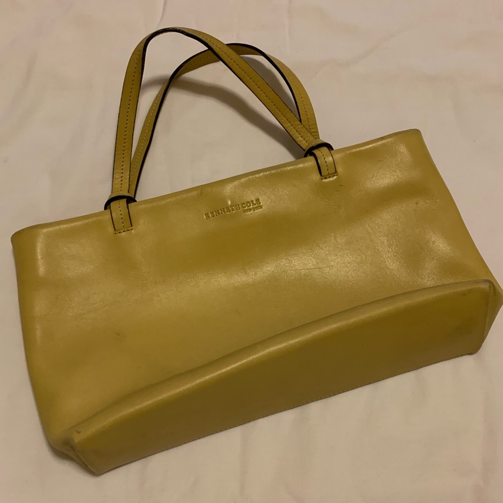 Kenneth Cole yellow leather purse